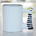 Sublimación Animal taza en blanco cebra